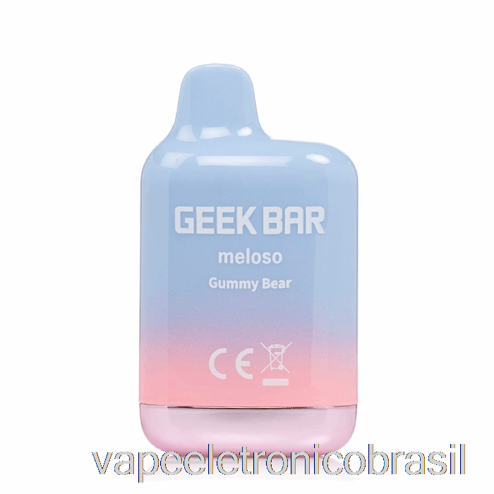 Vape Recarregável Geek Bar Meloso Mini 1500 Gummy Bear Descartável